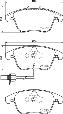 Klocki hamulcowe HELLA 8DB 355 013-861