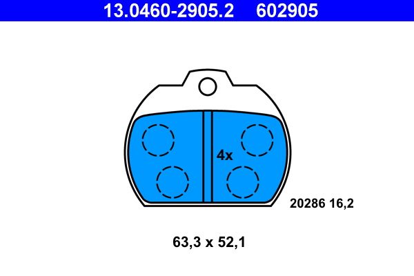 Klocki hamulcowe ATE 13.0460-2905.2