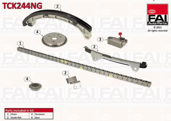 Zestaw łańcucha rozrządu FAI AUTOPARTS TCK244NG