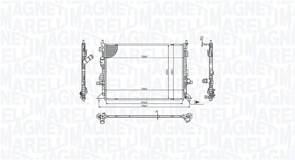 Chłodnica, układ chłodzenia silnika MAGNETI MARELLI 350213215700