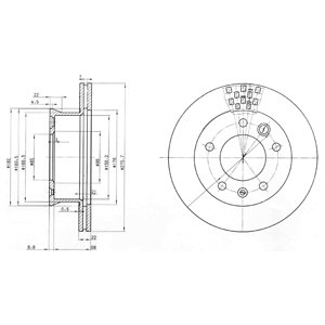 Tarcza hamulcowa DELPHI BG3236