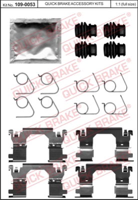 Zestaw akcesoriów montażowych  klocków hamulcowych QUICK BRAKE 109-0053