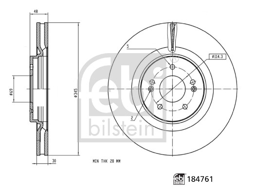 Tarcza hamulcowa FEBI BILSTEIN 184761