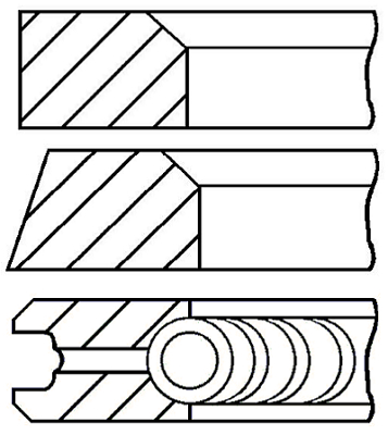 Pierścienie tłokowe GOETZE ENGINE 08-405207-00