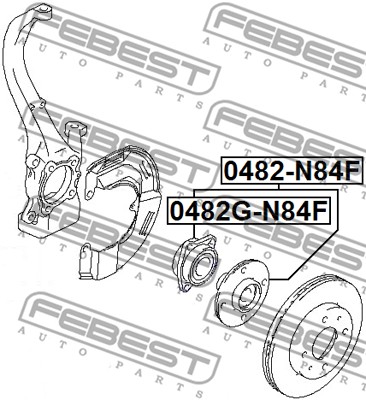 Piasta koła FEBEST 0482G-N84F