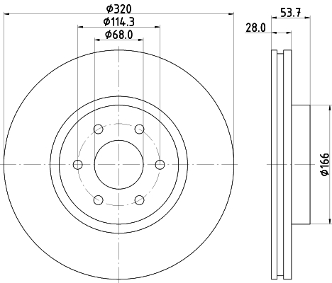 Tarcza hamulcowa HELLA 8DD 355 131-401