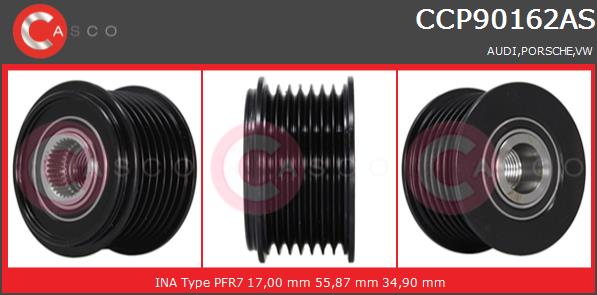 Koło pasowe alternatora CASCO CCP90162AS