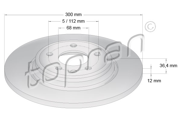 Tarcza hamulcowa TOPRAN 631 154