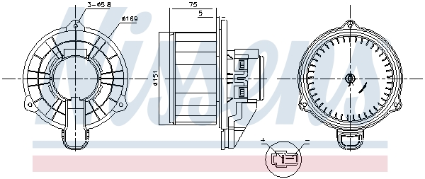 Wentylator wewnętrzny NISSENS 87569