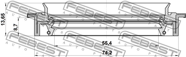 Pierścień uszczelniający półosi FEBEST 95JDS-57740914X