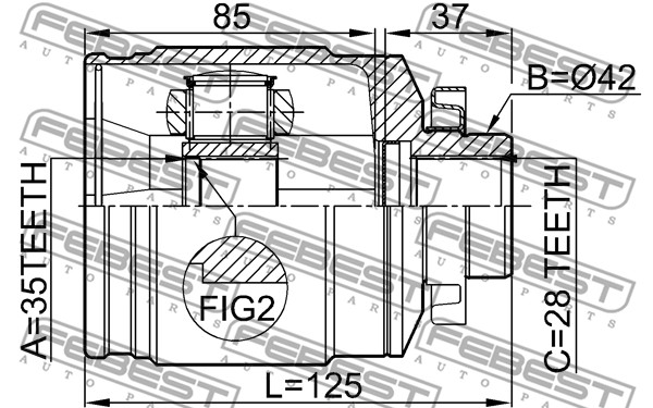 Przegub FEBEST 1211-SFCLRH