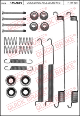 Zestaw dodatków do szczęk hamulcowych QUICK BRAKE 105-0843