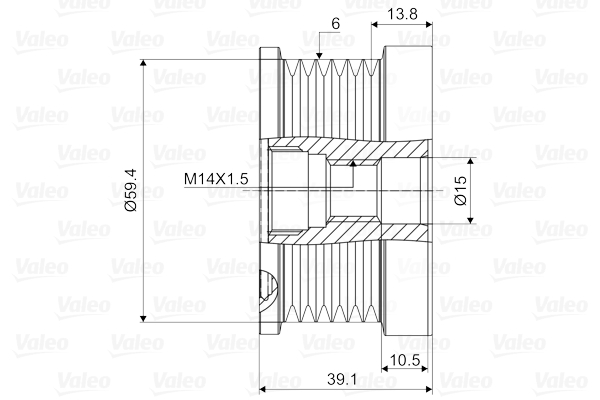 Sprzęgło alternatora VALEO 588076