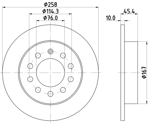 Tarcza hamulcowa HELLA PAGID 8DD 355 114-531