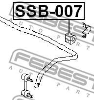 Guma stabilizatora FEBEST SSB-007