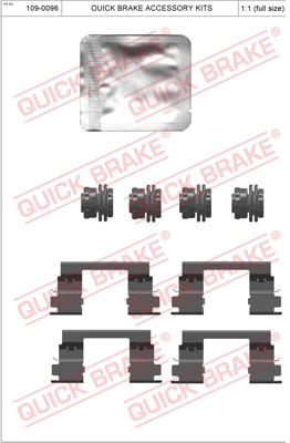 Zestaw akcesoriów montażowych  klocków hamulcowych QUICK BRAKE 109-0096