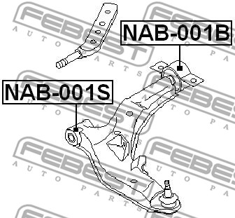 Tuleja wahacza FEBEST NAB-001B