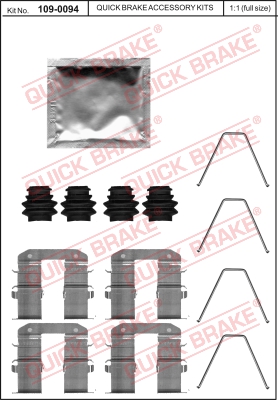 Zestaw akcesoriów montażowych  klocków hamulcowych QUICK BRAKE 109-0094