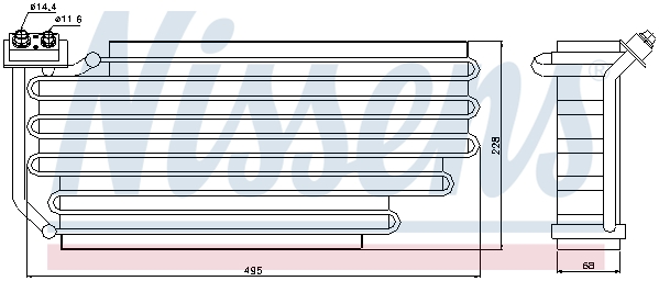 Parownik klimatyzacji NISSENS 92290