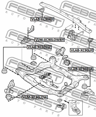 Łożyskowanie  korpusu osi FEBEST VLAB-XC90RH