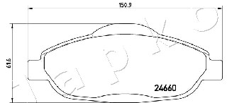 Klocki hamulcowe JAPKO 500644