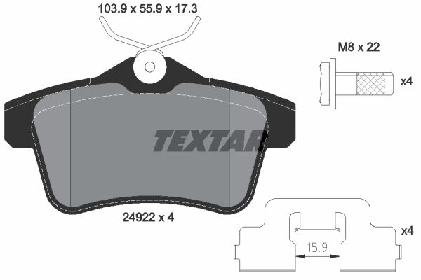 Klocki hamulcowe TEXTAR 2492201