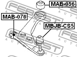 Tuleja wahacza FEBEST MAB-076