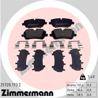 Klocki hamulcowe ZIMMERMANN 25720.173.2