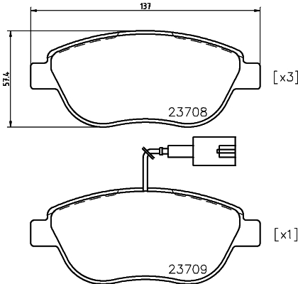 Klocki hamulcowe HELLA 8DB 355 018-831