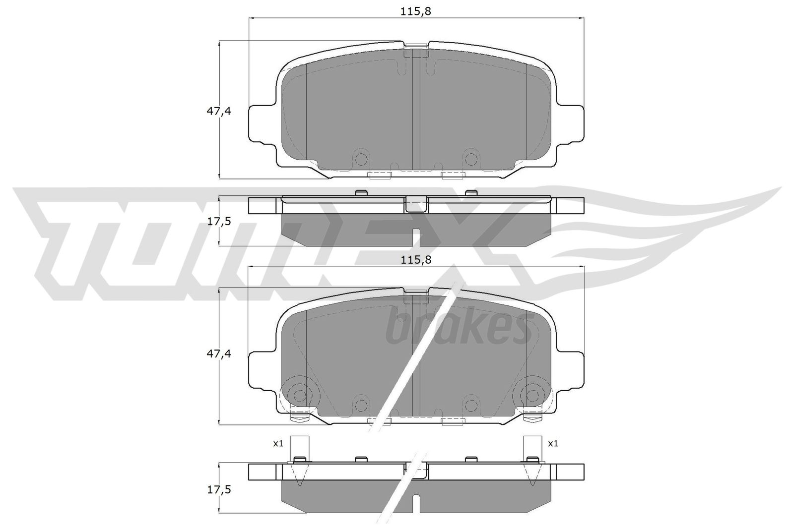 Klocki hamulcowe TOMEX BRAKES TX 19-79