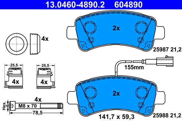 Klocki hamulcowe ATE 13.0460-4890.2