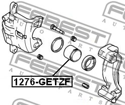 Tłoczek zacisku hamulcowego FEBEST 1276-GETZF