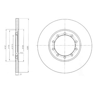 Tarcza hamulcowa DELPHI BG4075