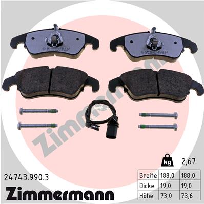 Klocki hamulcowe ZIMMERMANN 24743.990.3