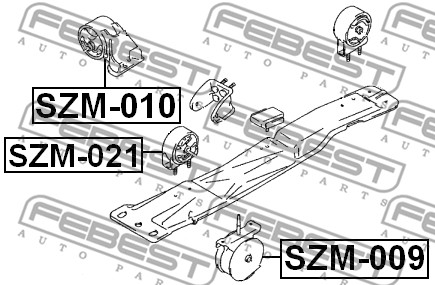 Poduszka silnika FEBEST SZM-021