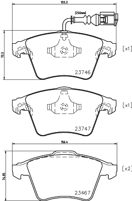 Klocki hamulcowe HELLA 8DB 355 011-171