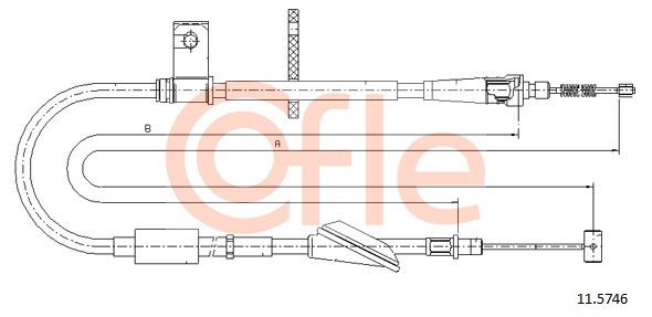 Linka hamulca ręcznego COFLE 92.11.5746