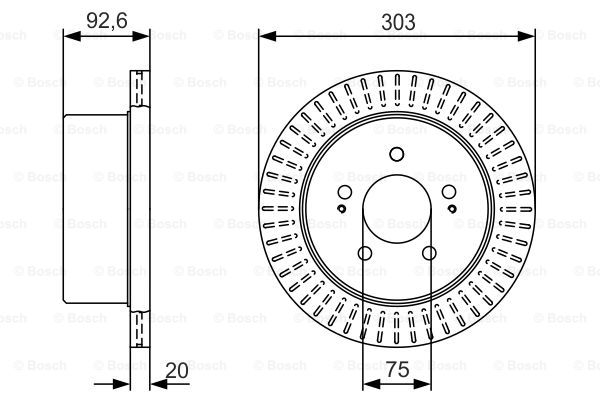 Tarcza hamulcowa BOSCH 0 986 479 V26