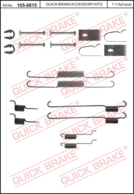 Zestaw dodatków do szczęk hamulcowych QUICK BRAKE 105-0815