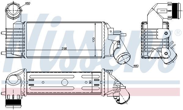 Chłodnica powietrza intercooler NISSENS 96765