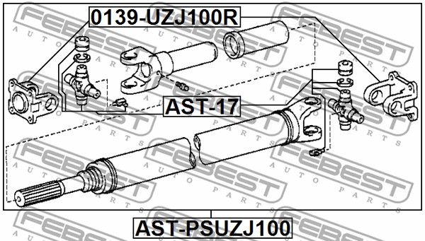 Kołnierz wału napędowego FEBEST 0139-UZJ100R
