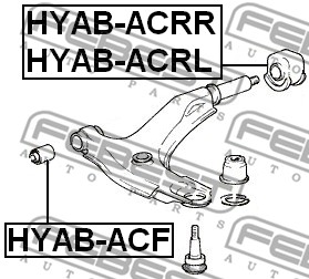 Tuleja wahacza FEBEST HYAB-ACF