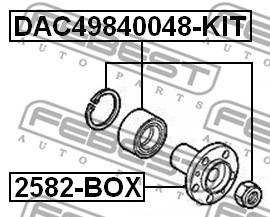 Zestaw łożysk koła FEBEST DAC49840048-KIT