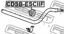 Guma stabilizatora FEBEST CDSB-ESCIIF