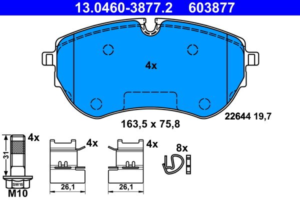 Klocki hamulcowe ATE 13.0460-3877.2