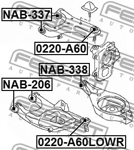 Tuleja wahacza FEBEST NAB-337