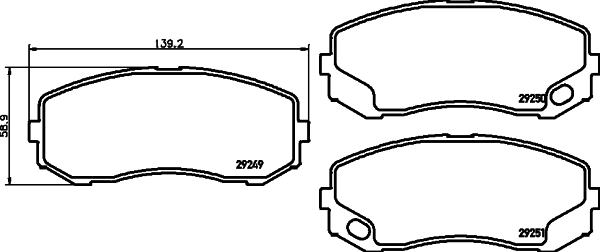Klocki hamulcowe HELLA 8DB 355 005-581