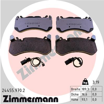 Klocki hamulcowe ZIMMERMANN 24455.970.2