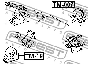 Poduszka silnika FEBEST TM-007