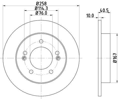 Tarcza hamulcowa HELLA PAGID 8DD 355 117-011